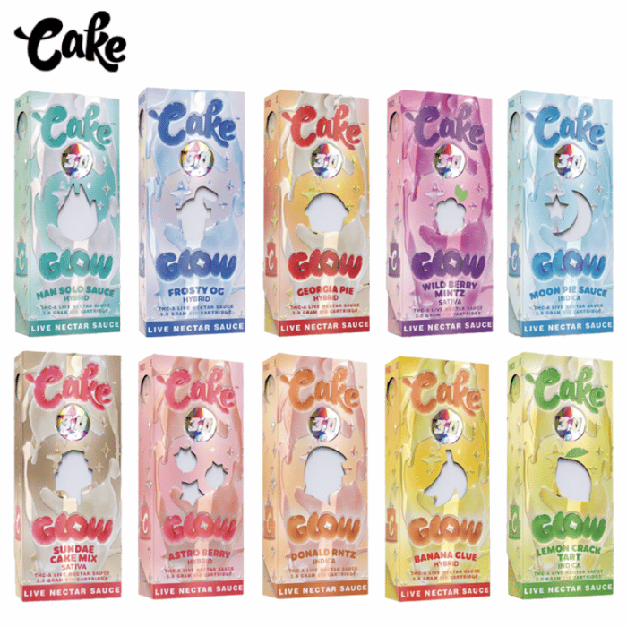 Cake Glow 3.0 Live NeCTar Sauce THC-A Vape Cartridge 5CT/PK